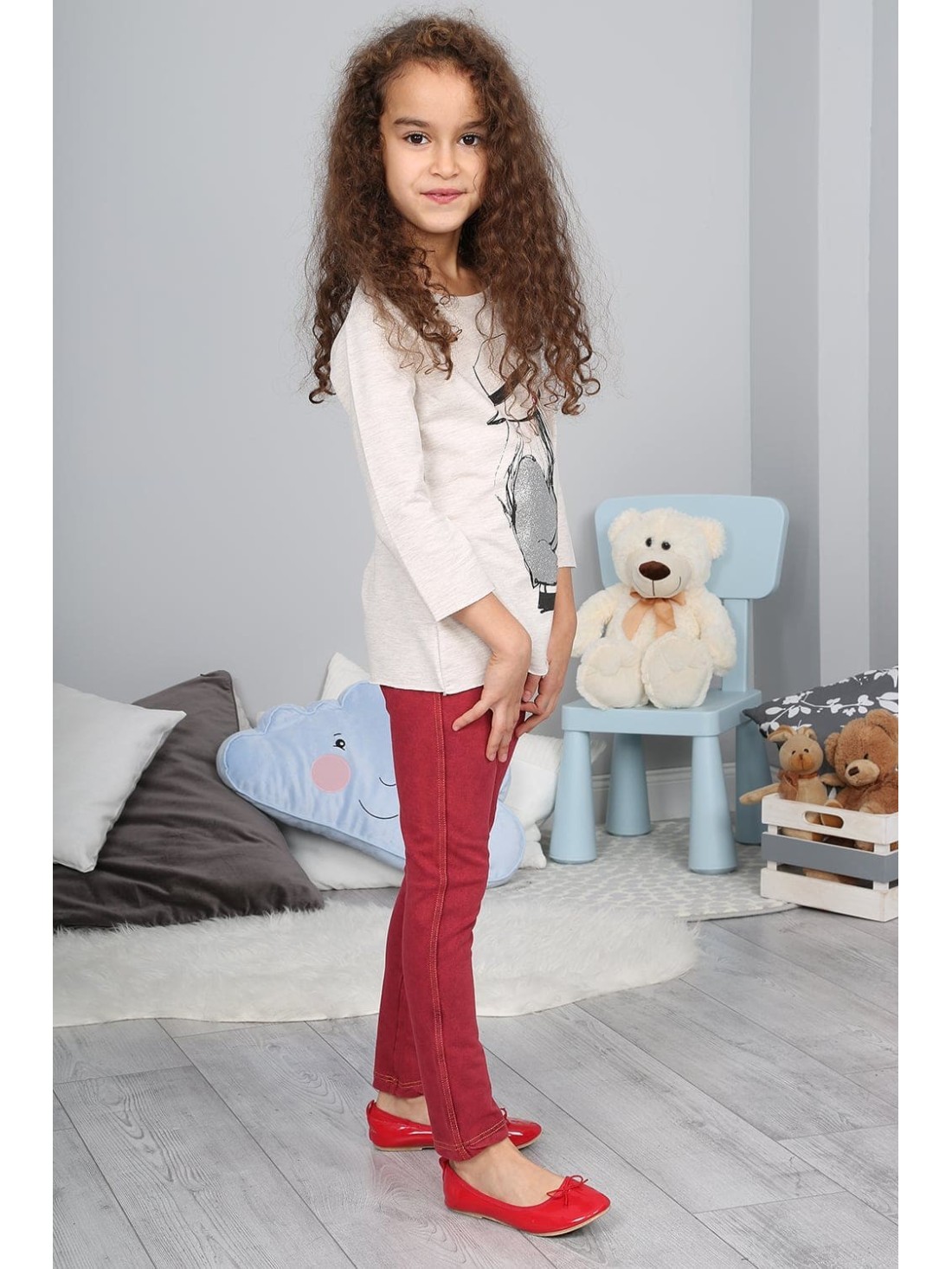 Burgunderrote Kinderhose NDZ8012 – Online-Shop – Boutique